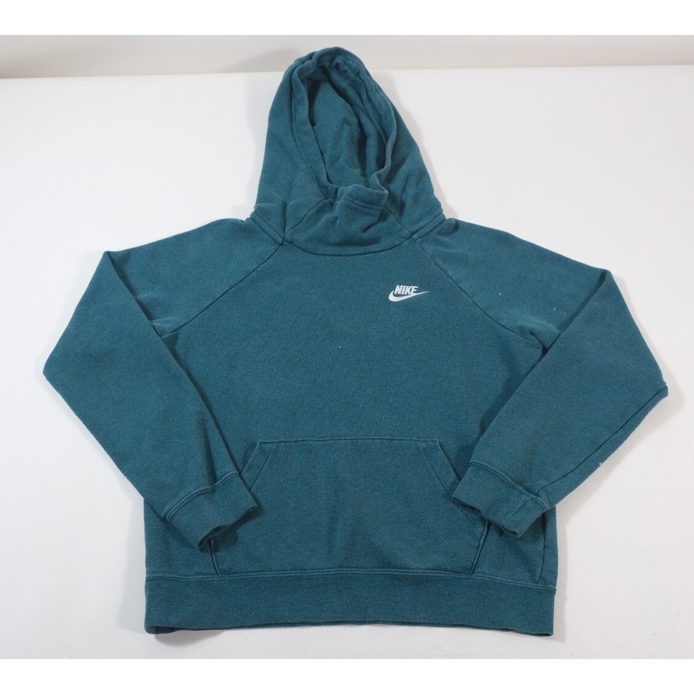 Nike Hoodie Womens XS Teal Green Sportswear Pullover Raglan Sleeve Funnel Neck